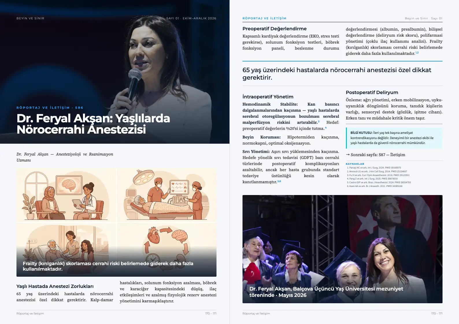 Beyin ve Sinir Sayı 01 — Dr. Feryal Akşan: Yaşlılarda Nörocerrahi Anestezisi · s. 170–171